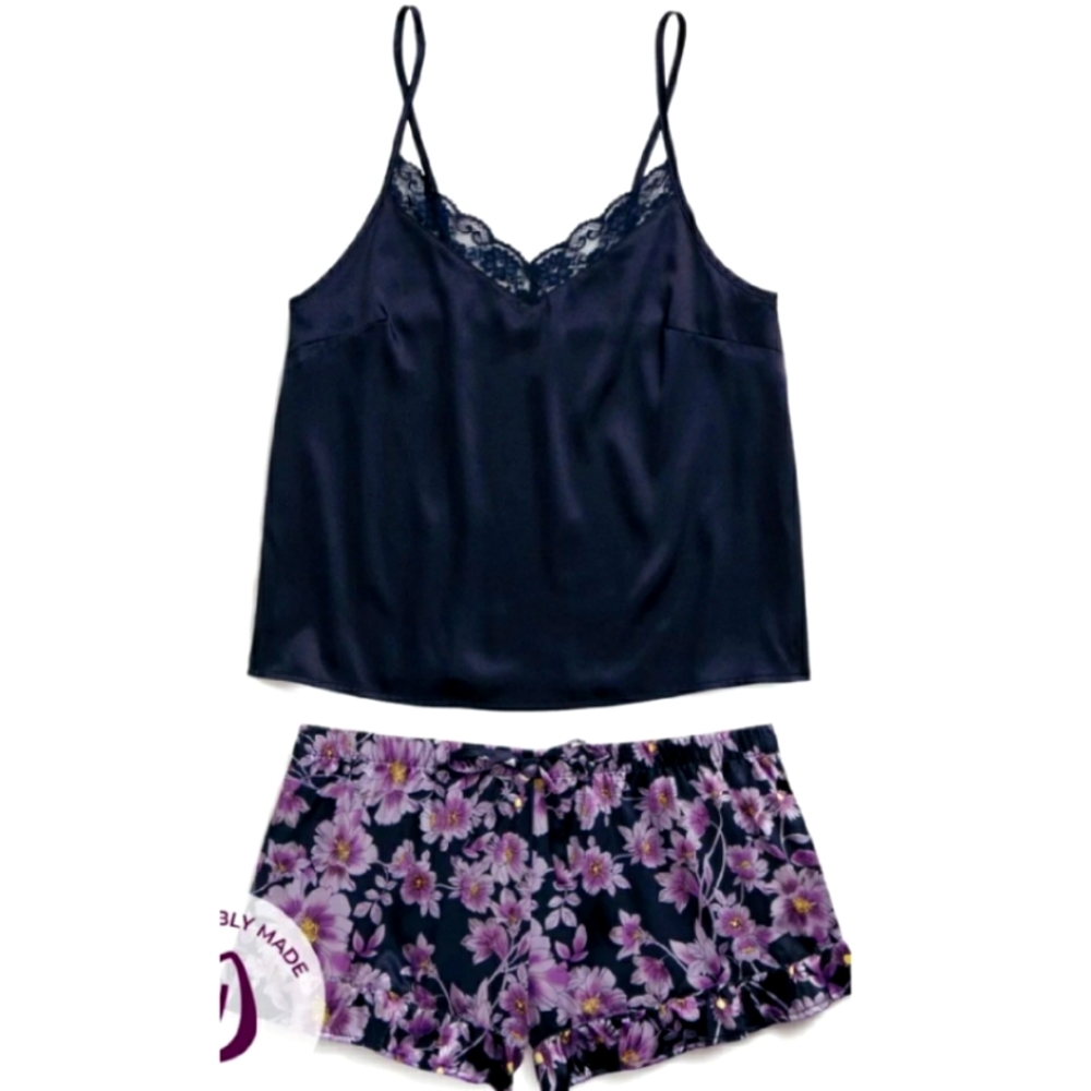 Pajama set, size 3X, colors Blue and Purple (Print). New with tags